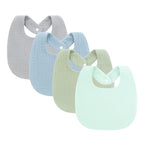 4PCS Muslin Baby Bibs Soft Cotton Burp Cloth Set for Newborns