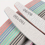 Professional Nail File Set 80-240 Grit Half Moon Nail Buffer