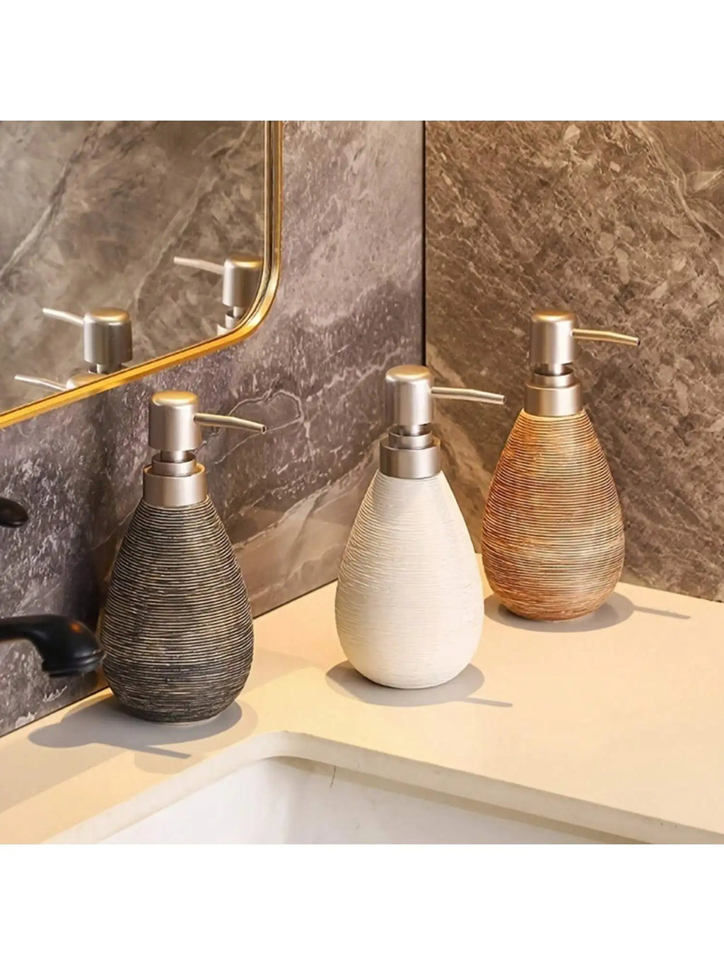 Creative Retro Ceramic Soap Dispenser Pump Bottle for Bathroom & Kitchen