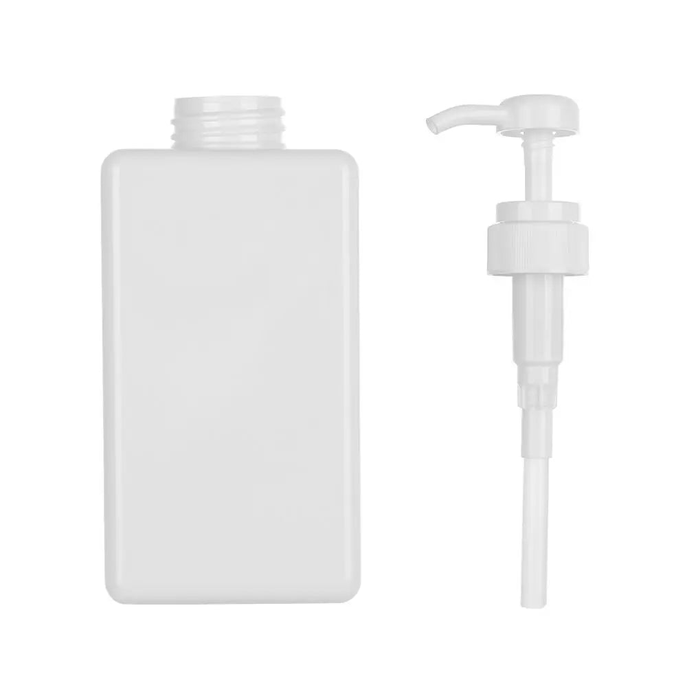 650ML Square Soap Dispenser Clear Liquid Shampoo & Lotion Pump Bottle