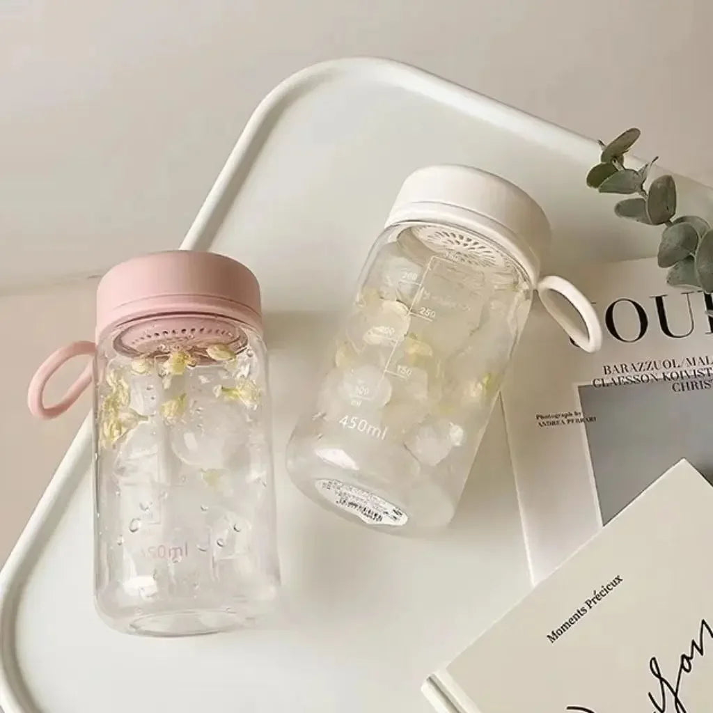 450ml Plastic Water Bottle Leakproof Tea Infuser Travel Cup