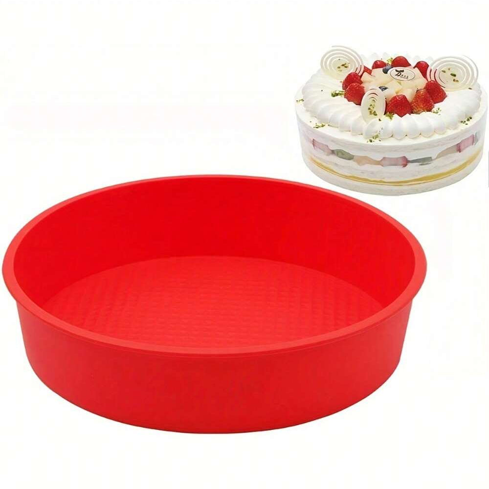 Silicone Round Cake Mold Nonstick Mousse & Dessert Baking Pan (4/6/8 Inch)