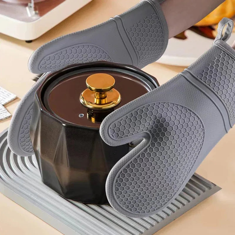 Silicone Oven Mitt Set – Long Heat Resistant Kitchen Gloves Main image