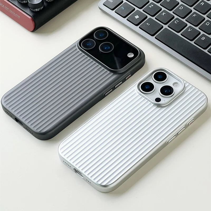 3D Luggage Stripe MagSafe Case for iPhone 14 15 16 17 Pro Max