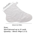 100Pcs Disposable PE Foot Mask Covers Moisturizing Spa Pedicure Bags