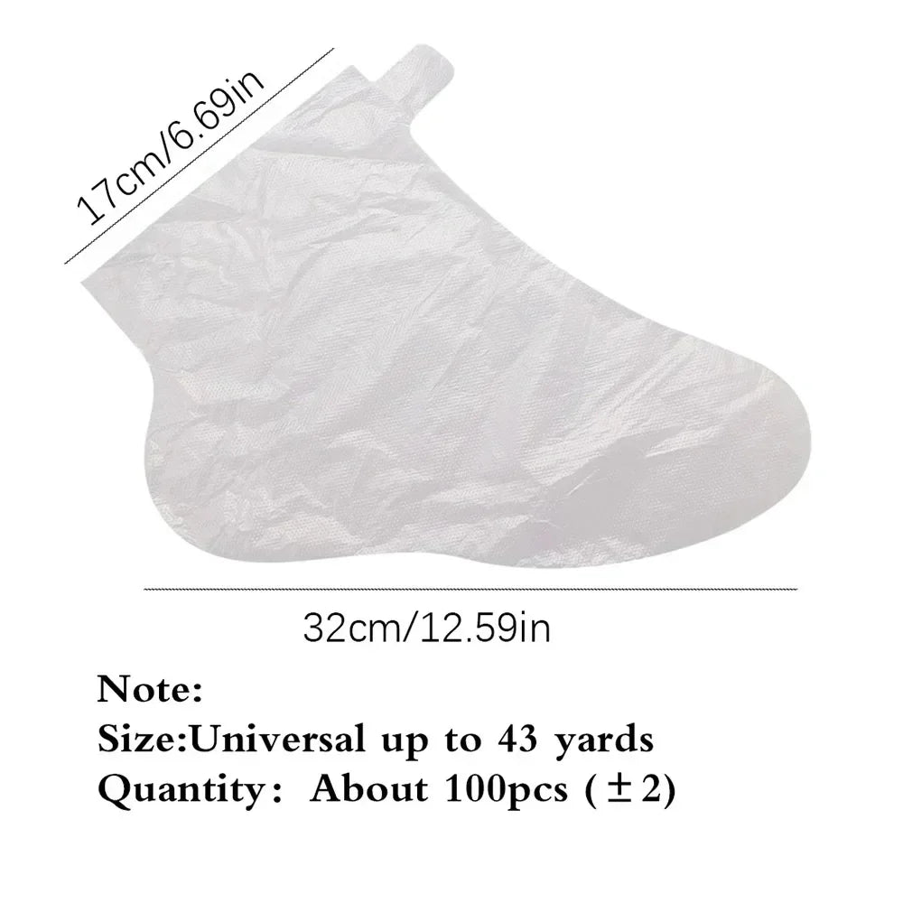 100Pcs Disposable PE Foot Mask Covers Moisturizing Spa Pedicure Bags