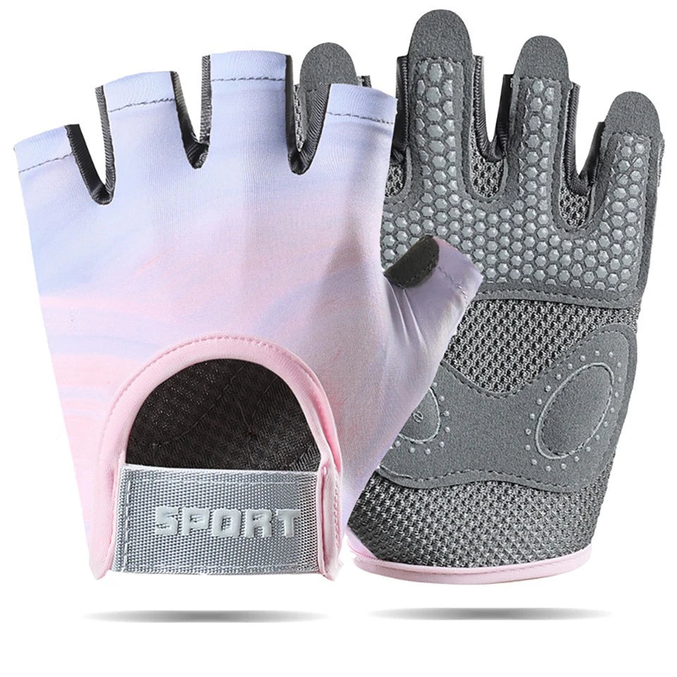 Cycling Gloves Half Finger Anti Slip Breathable Gym MTB Fitness