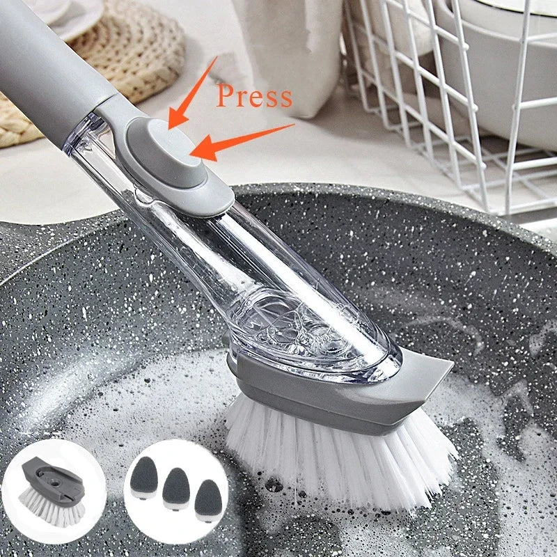2-in-1 Dish Cleaning Brush Sponge Dispenser