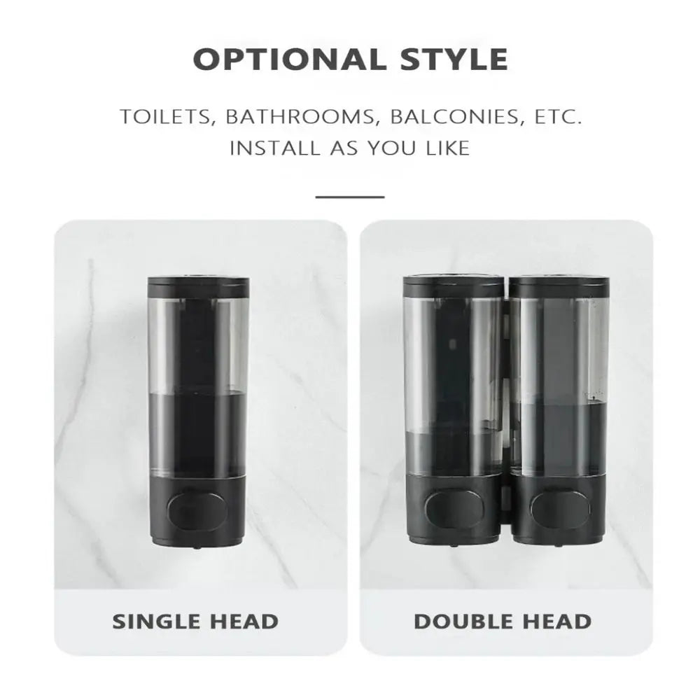 Wall Mounted Soap Dispenser Durable ABS Liquid Soap & Shampoo Container