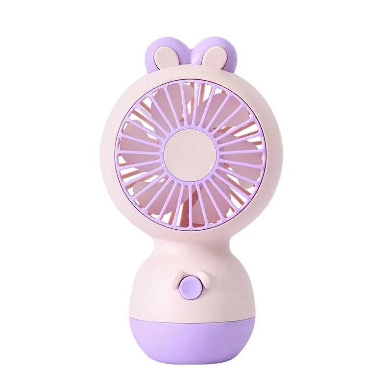 Cute Rabbit Ear Mini Fan UK USB Rechargeable Kids Desk Fan