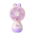 Cute Rabbit Ear Mini Fan UK USB Rechargeable Kids Desk Fan