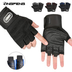 Workout Gloves Half Finger Wrist Wrap Gym Cycling Weight Training