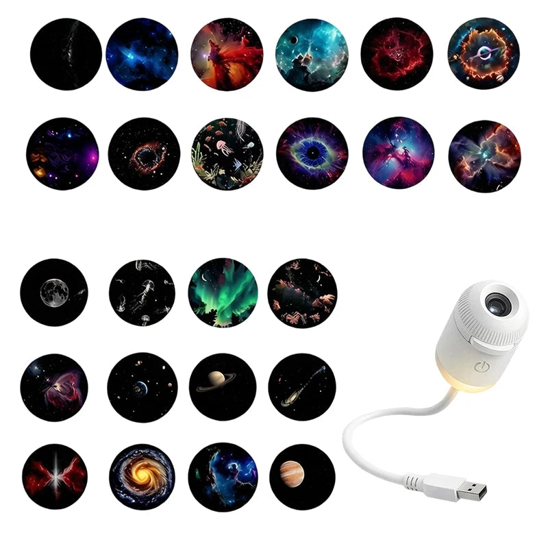 Mini Starry Sky Projector Lamp USB Portable Galaxy Night Light