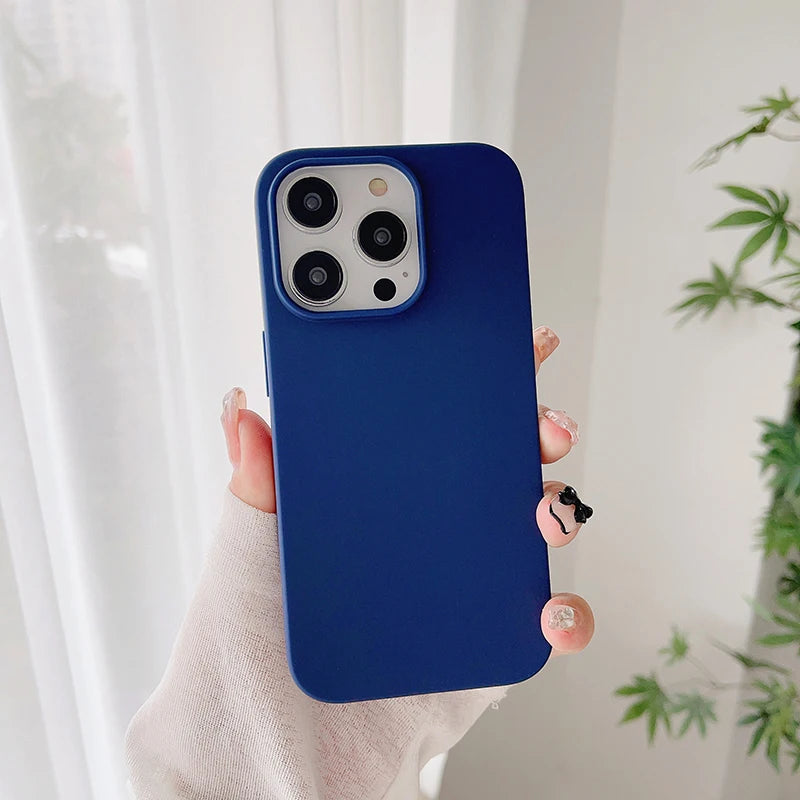 Candy Color Silicone Case for iPhone 11 12 13 14 15 16 Pro Max