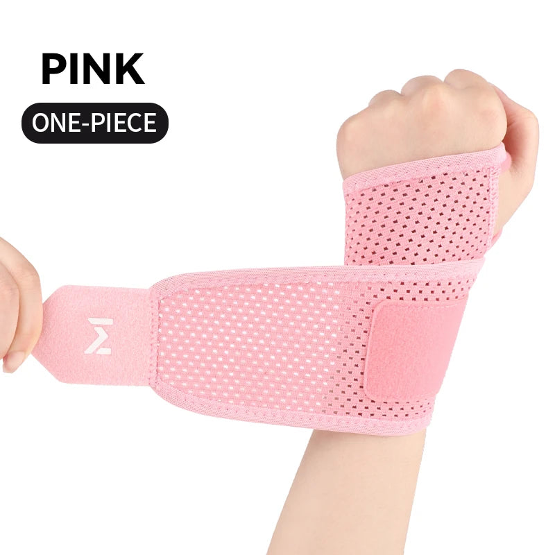 Adjustable Wrist Support Strap Brace Black for Badminton Tennis Gym