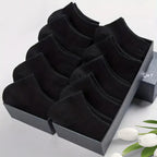 Pack of comfortable summer wear men's short ankle socks in solid black color