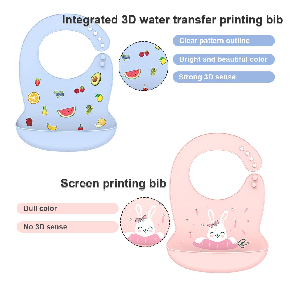 Silicone Baby Bib Waterproof Banana Feeding Bib for Babies Secondary image
