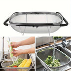 Over Sink Colander Stainless Steel Strainer