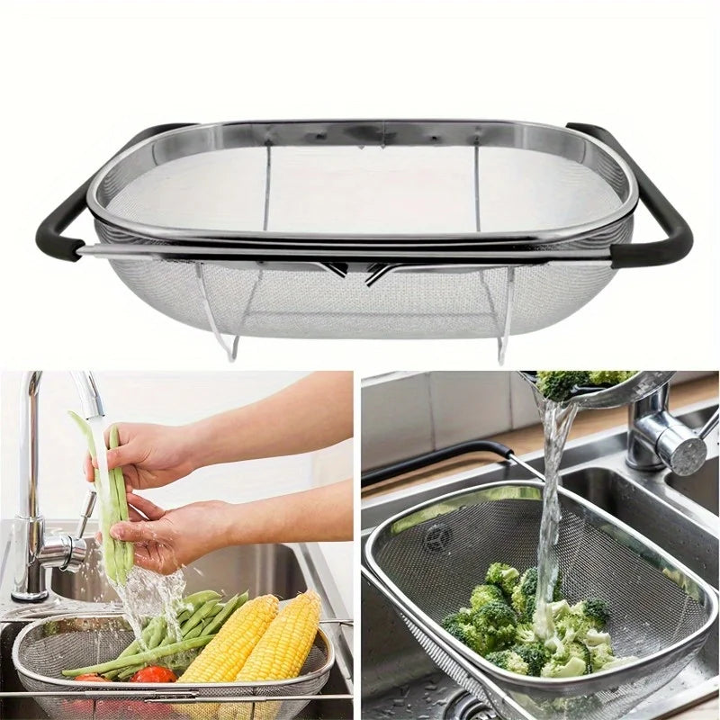 Over Sink Colander Stainless Steel Strainer Main image