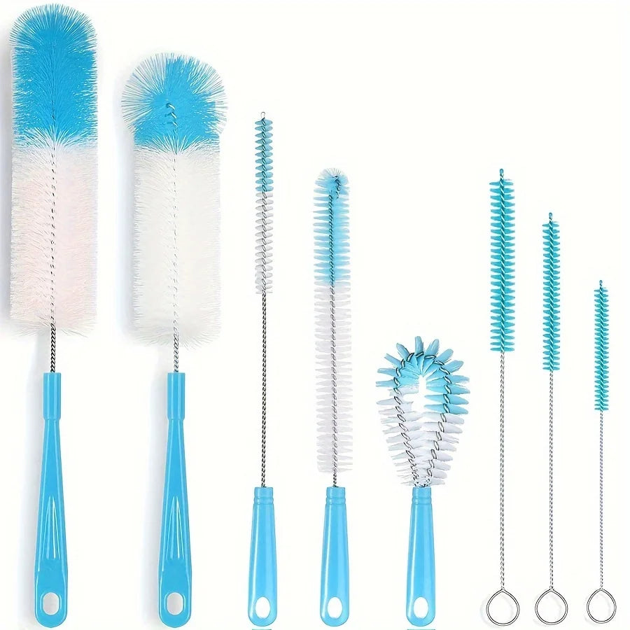 8PCS Bottle Cleaning Brush Set  Long Handle Cleaner