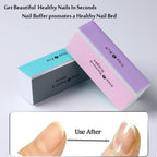 4 Sides Sponge Nail Buffer Professional Manicure Polishing Block