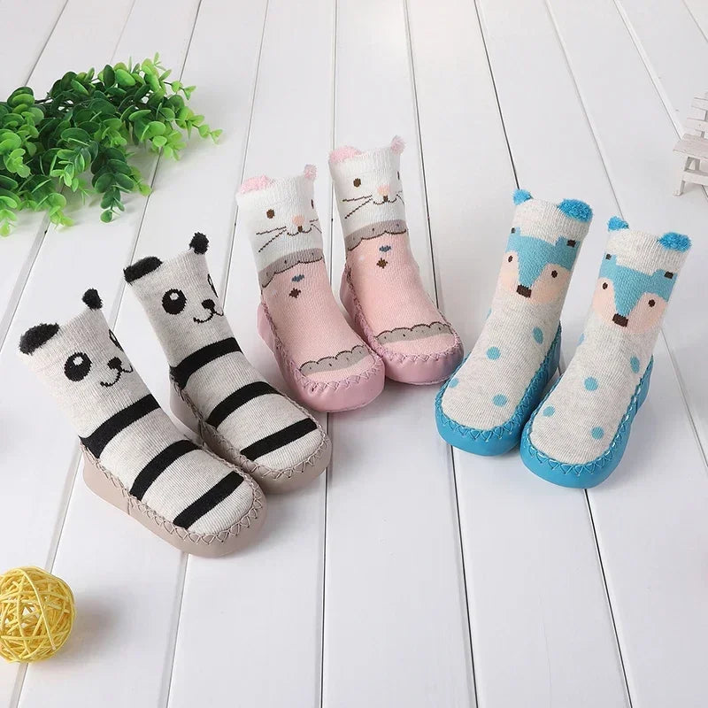 Baby Anti-Slip Floor Socks UK – Cute Cartoon Cotton Toddler Shoes