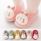 Cartoon Rabbit Baby Slippers Plush Warm Anti-Slip Toddler Shoes