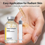 massaging collagen peptide serum onto skin to promote fast absorption and restore natural radiance