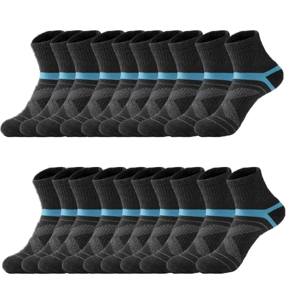 Men's Hiking Basketball Socks 3 Pairs Breathable Sweat Absorbent