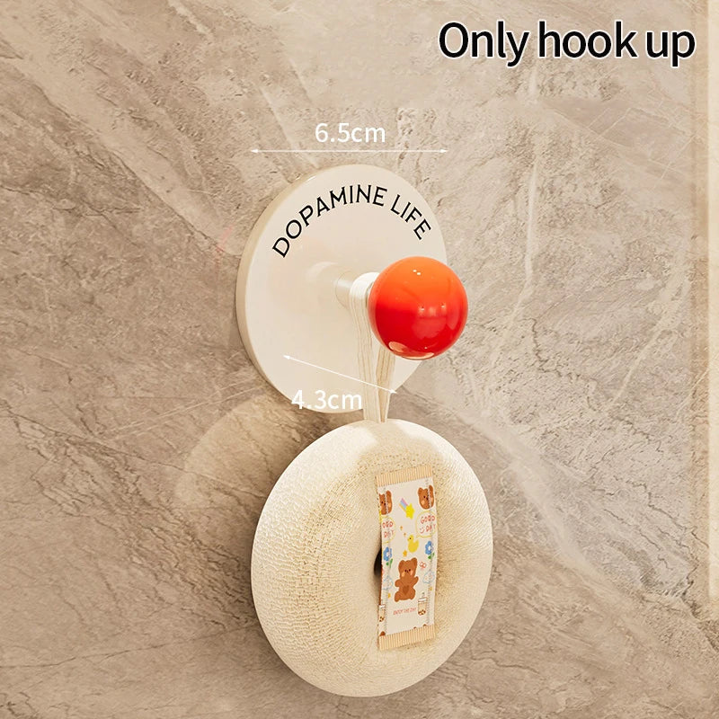 Adhesive Wall Hook Durable No-Drill Coat & Bathroom Storage Hook