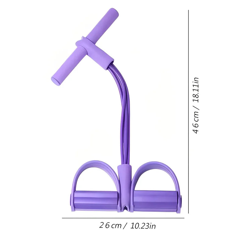 Pedal Resistance Bands 4 Tube Fitness Tensioner for Home Workout