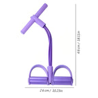 Pedal Resistance Bands 4 Tube Fitness Tensioner for Home Workout