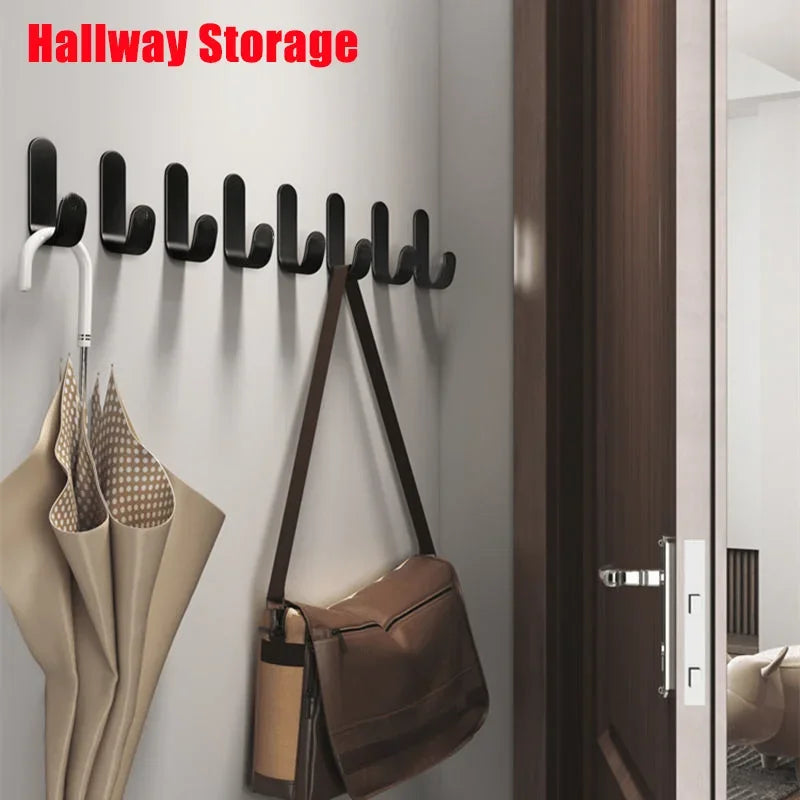 6Pcs Self-Adhesive J Hooks Waterproof Wall Hangers for Home Secondary image