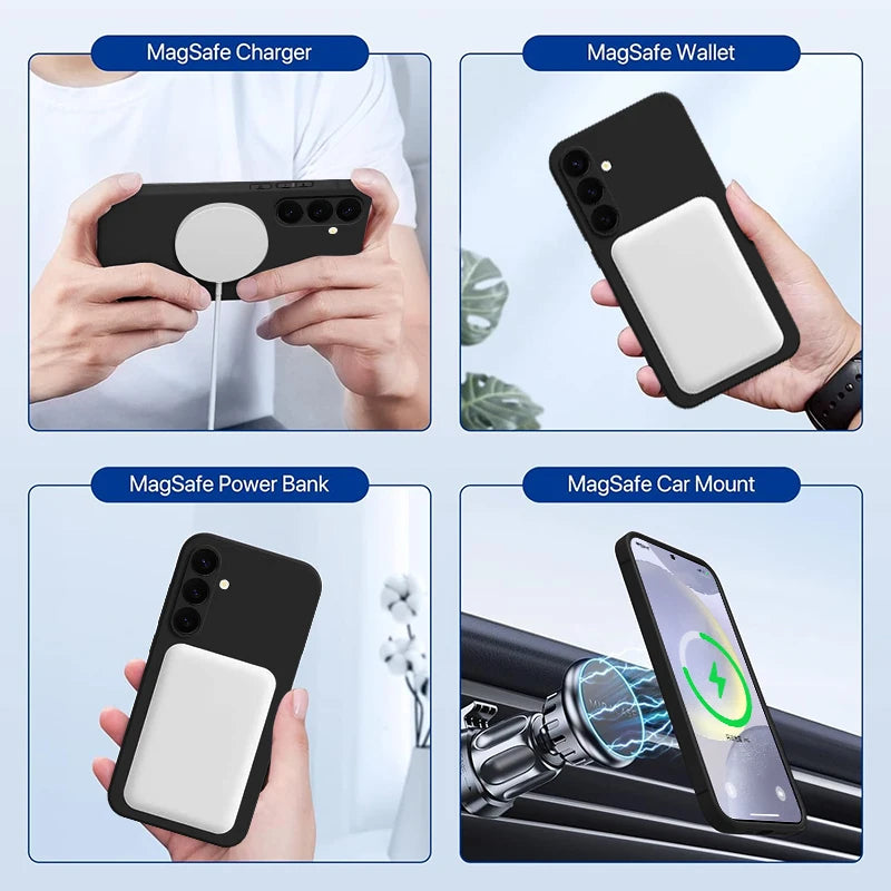 Luxury Magnetic MagSafe Case for Samsung Galaxy S22 S23 S24 S25 S26
