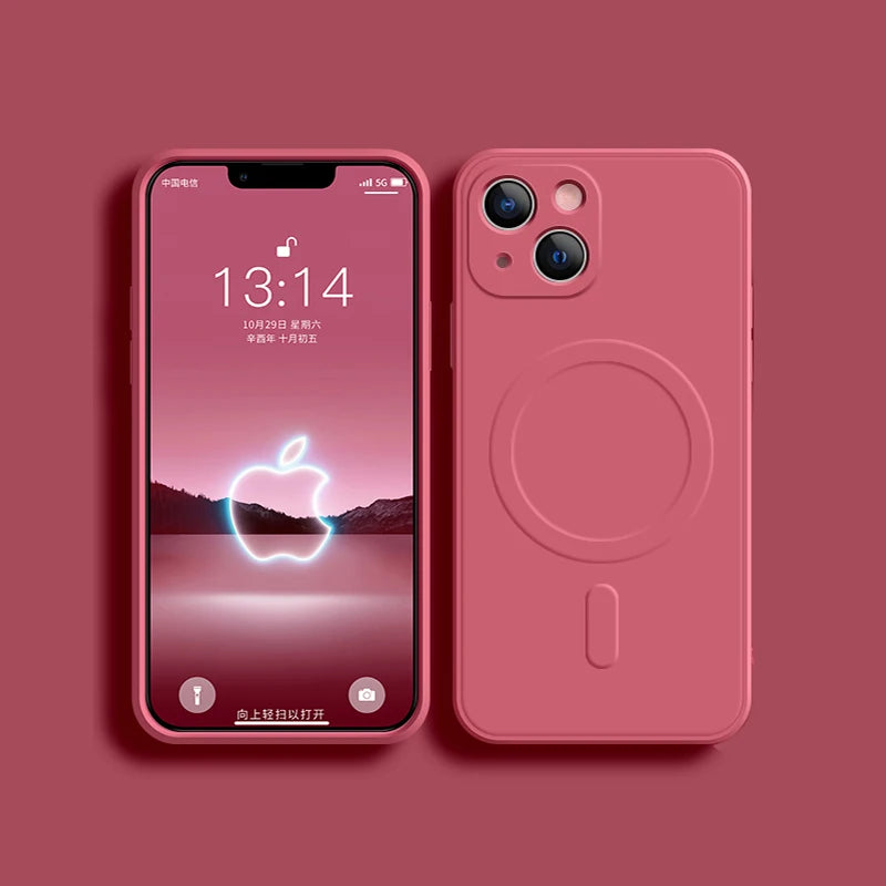 MagSafe Silicone Case for iPhone 11 12 13 14 15 Pro Max XR XS