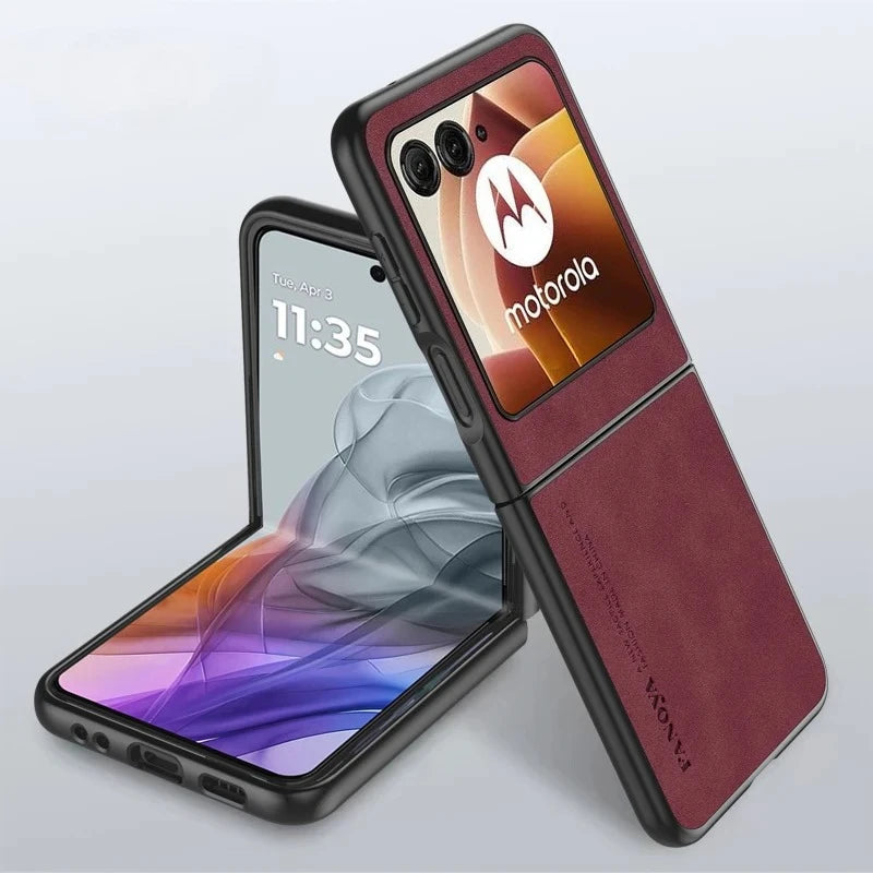 PU Leather Matte Case for Motorola Razr 70 60  50 & 40 Ultra