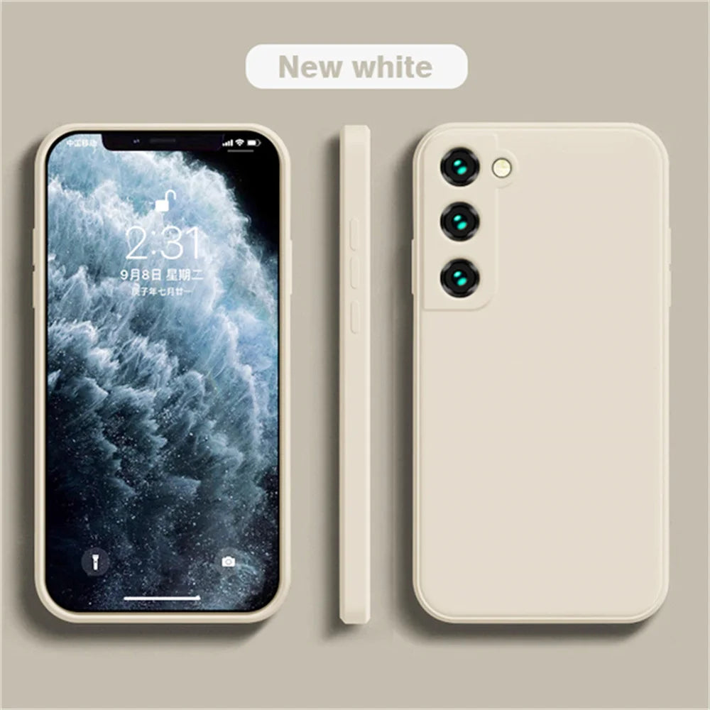 Luxury Liquid Silicone Case for Samsung Galaxy S20 S21 S22 S23 S24 S25