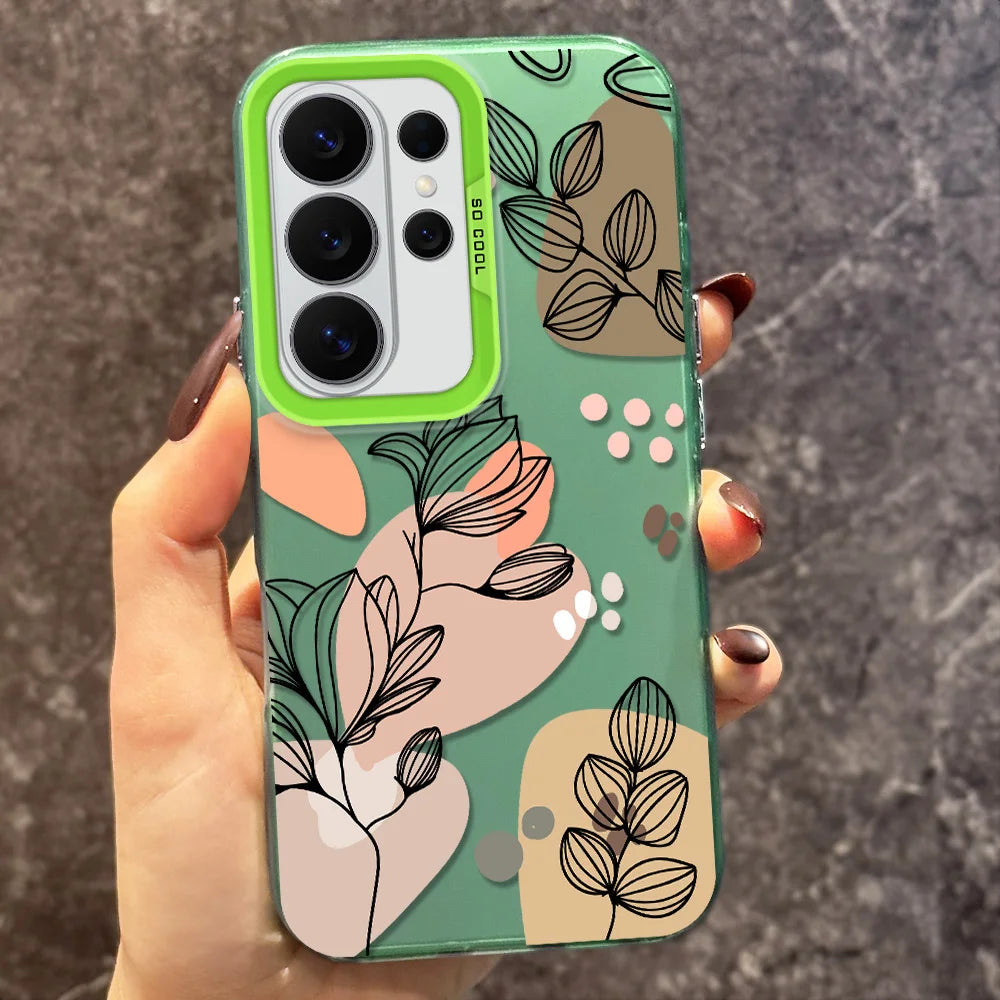 Floral Aurora Case for Samsung S21 FE S22 S23 S24 S25 S26 Ultra Cover