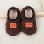 Autumn Winter Baby Slippers Plush Anti-Slip Sock Shoes for Kids