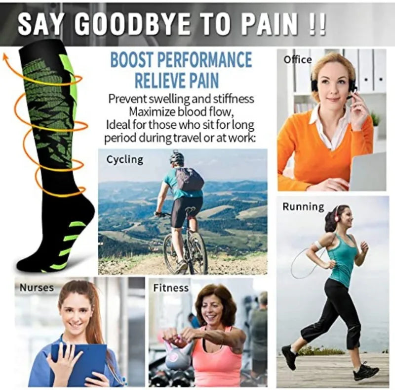 Medical Compression Socks 20-30mmHg for Pregnancy Edema Running Sports