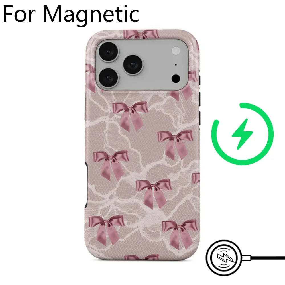 Luxury Ballerina Magnetic Case for iPhone 17 16 15 14 13 Pro Max Cover