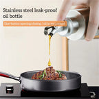 Portable Stainless Oil Bottle 190ml Kitchen Sauce & Vinegar Dispenser