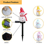 Solar Snowman Garden Light Christmas Décor