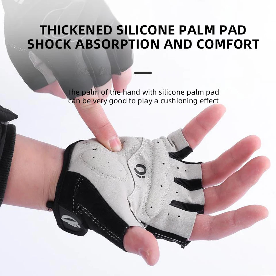 Half Finger Cycling Gloves Anti Slip Breathable MTB Gym Bike
