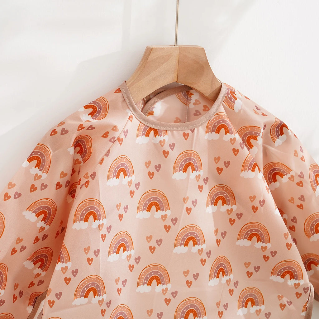 Waterproof Baby Bib Long Sleeve Apron for Feeding & Drawing