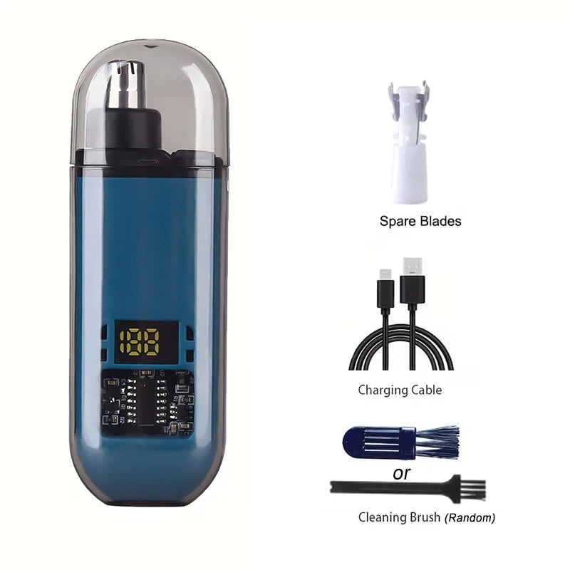 2-in-1 Electric Ear and Nose Hair Trimmer Painless Eyebrow Clipper Men