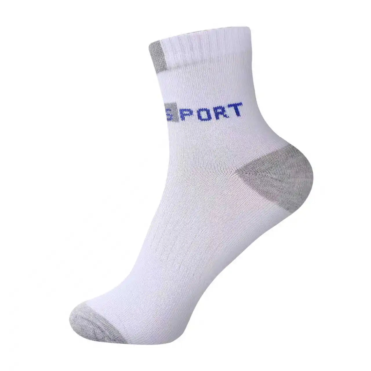 5 Pairs Men Cotton Sports Crew Socks Breathable Soft Summer