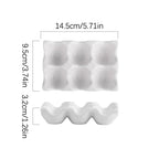 Ceramic Egg Holder 6 Grid Fridge Storage Tray