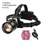 Powerful LED Rechargeable Headlamp High Lumen Light