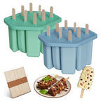 8 Holes Silicone Popsicle Mold – Reusable Ice Pop Maker Tray Easy Release